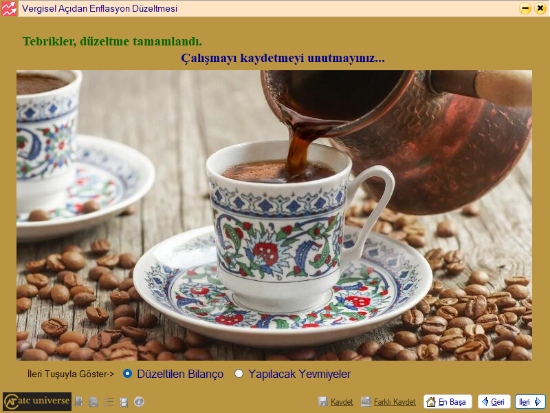 Enflasyon Düzeltmesi Sihirbazı